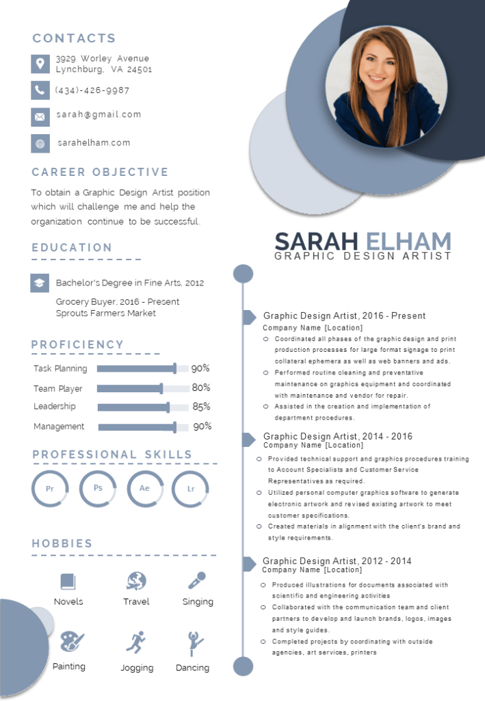 graphic design resume templates pdf