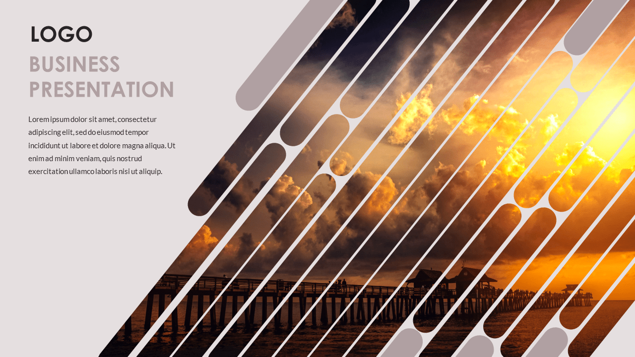 The image shows cover page of a PowerPoint Presentation slide